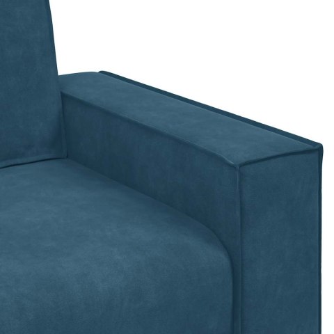 SOFA 2-OSOBOWA NIEBIESKI 160X78X84 CM TAPICEROWANA AKSAMITEM