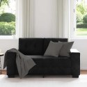 SOFA DWUOSOBOWA CZARNA 160X77X82 CM AKSAMITNA