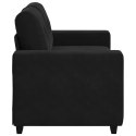 SOFA DWUOSOBOWA CZARNA 160X77X82 CM AKSAMITNA