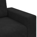 SOFA DWUOSOBOWA CZARNA 160X77X82 CM AKSAMITNA