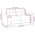 SOFA DWUOSOBOWA CZARNA 160X77X82 CM AKSAMITNA