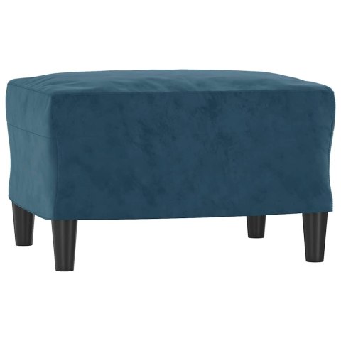 3-OSOBOWA SOFA Z PODNÓŻKIEM NIEBIESKA 180 CM AKSAMIT