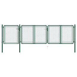 BRAMA OGRODOWA STALOWA 400X100 CM ZIELONA