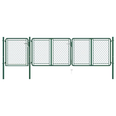 BRAMA OGRODOWA STALOWA 400X100 CM ZIELONA