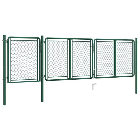 BRAMA OGRODOWA STALOWA 400X100 CM ZIELONA
