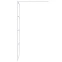 ŚCIANKA PRYSZNICOWA BIAŁA 80X195 CM PRZEZROCZYSTE SZKŁO ESG