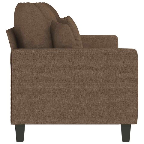 SOFA 3-OSOBOWA BRĄZOWA 180 CM TAPICEROWANA TKANINĄ