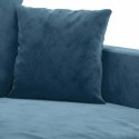 SOFA 3-OSOBOWA NIEBIESKI 180 CM TAPICEROWANA AKSAMITEM