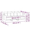 SOFA 3-OSOBOWA ŻÓŁTY 180 CM TAPICEROWANA AKSAMITEM