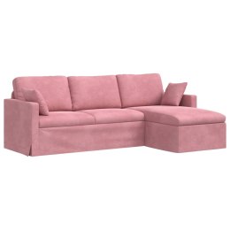 SOFA RÓŻOWY 228 X 134 X 80 CM AKSAMIT