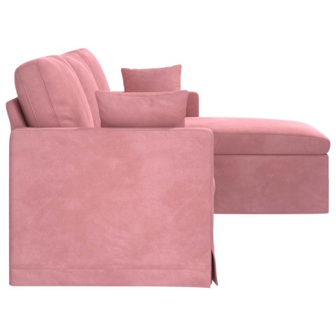 SOFA RÓŻOWY 228 X 134 X 80 CM AKSAMIT