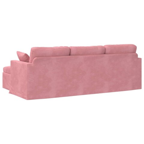 SOFA RÓŻOWY 228 X 134 X 80 CM AKSAMIT