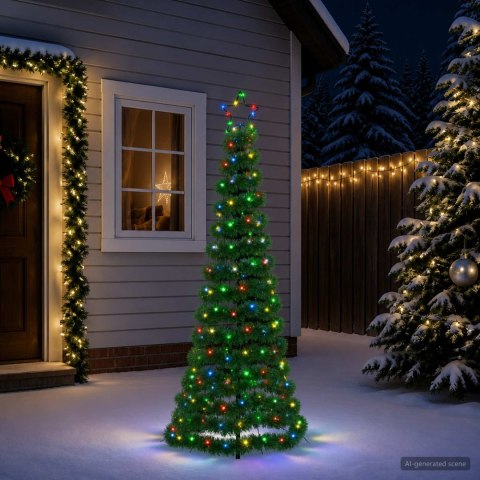 CHOINKA BŁYSZCZĄCA LED Z KOLCEM DO ZIEMI EKENAS 180 CM 220 LED