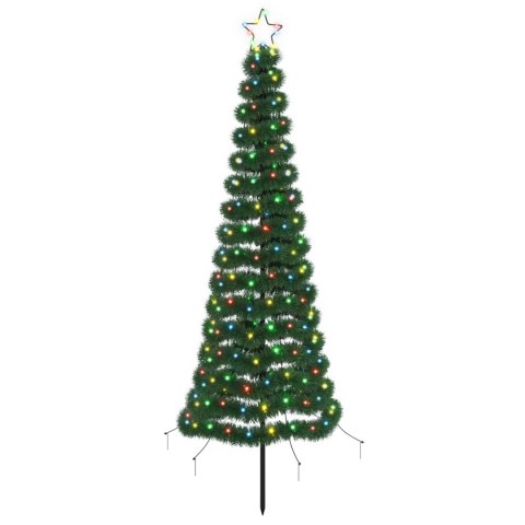 CHOINKA BŁYSZCZĄCA LED Z KOLCEM DO ZIEMI EKENAS 180 CM 220 LED