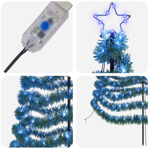 CHOINKA BŁYSZCZĄCA LED Z KOLCEM DO ZIEMI EKENAS 180 CM 220 LED