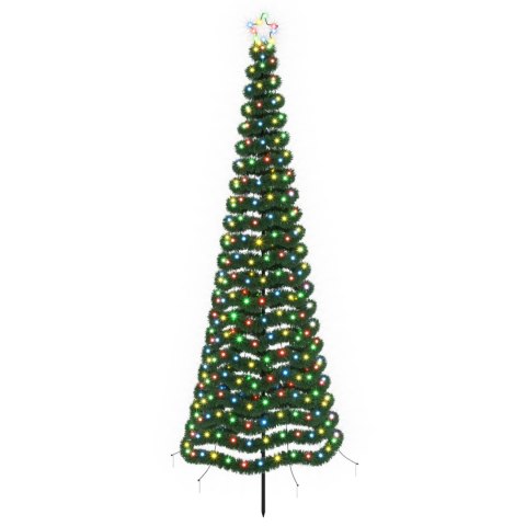 CHOINKA BŁYSZCZĄCA LED Z KOLCEM DO ZIEMI EKENAS 250 CM 370 LED
