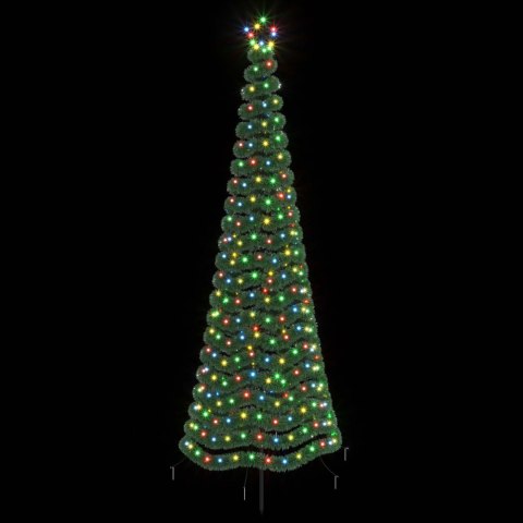 CHOINKA BŁYSZCZĄCA LED Z KOLCEM DO ZIEMI EKENAS 250 CM 370 LED