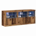 VidaXL Komoda LED Stare drewno 162 x 37 x 67 cm Drewno inżynieryjne