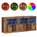 VidaXL Komoda LED Stare drewno 162 x 37 x 67 cm Drewno inżynieryjne
