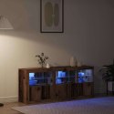 VidaXL Komoda LED Stare drewno 162 x 37 x 67 cm Drewno inżynieryjne