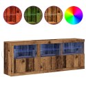 VidaXL Komoda LED Stare drewno 181 x 37 x 67 cm Drewno inżynieryjne