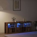 VidaXL Komoda LED Stare drewno 181 x 37 x 67 cm Drewno inżynieryjne