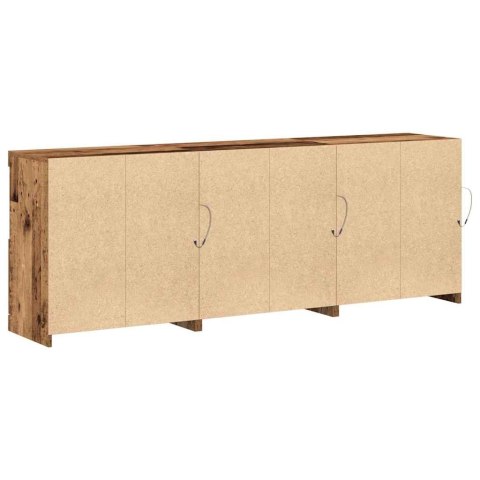 VidaXL Komoda LED Stare drewno 181 x 37 x 67 cm Drewno inżynieryjne