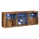 VidaXL Komoda LED Stare drewno 181,5 x 37 x 67 cm Drewno inżynieryjne