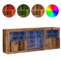 VidaXL Komoda LED Stare drewno 181,5 x 37 x 67 cm Drewno inżynieryjne