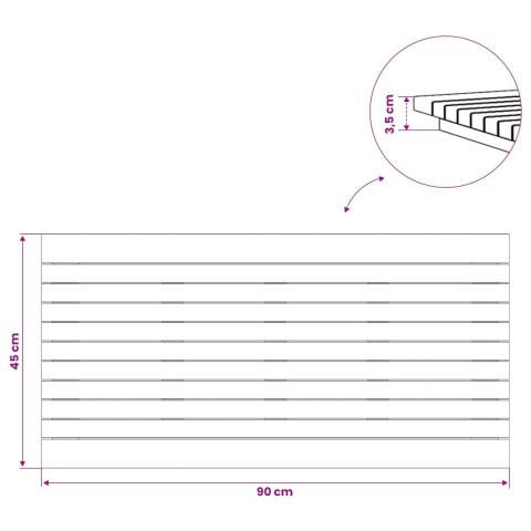 BLAT STOŁU 90 X 45 X 3,5 CM PROSTOKĄTNY LITE DREWNO TEAKOWE