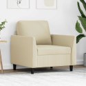 FOTEL KREMOWY 60 CM OBITY AKSAMITEM