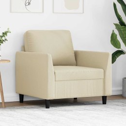 FOTEL KREMOWY 60 CM OBITY AKSAMITEM