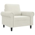 FOTEL KREMOWY 60 CM OBITY AKSAMITEM