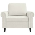 FOTEL KREMOWY 60 CM OBITY AKSAMITEM