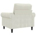 FOTEL KREMOWY 60 CM OBITY AKSAMITEM