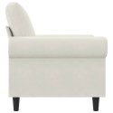 FOTEL KREMOWY 60 CM OBITY AKSAMITEM