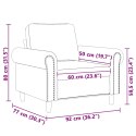 FOTEL KREMOWY 60 CM OBITY AKSAMITEM
