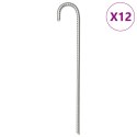ŚLEDZIE DO NAMIOTU 12 SZT. 37 CM Ø10 MM STAL GALWANIZOWANA