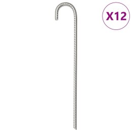 ŚLEDZIE DO NAMIOTU 12 SZT. 37 CM Ø10 MM STAL GALWANIZOWANA