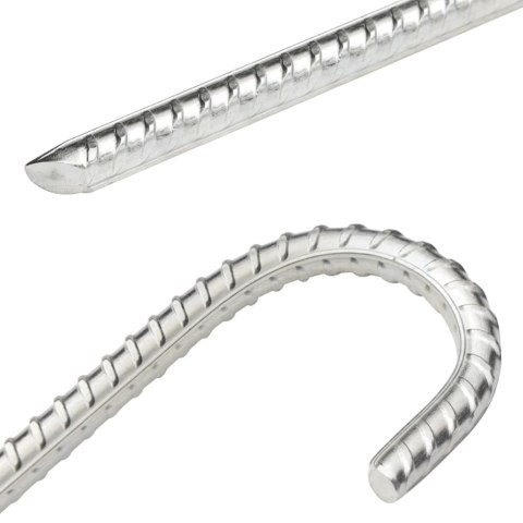 ŚLEDZIE DO NAMIOTU 12 SZT. 37 CM Ø10 MM STAL GALWANIZOWANA