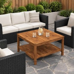 VidaXL Stolik kawowy naturalny 80,5 x 80 x 45 cm Lite Drewno Akacji