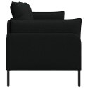 SOFA 3-OSOBOWA CZARNY 222 X 81 X 89 CM TKANINA