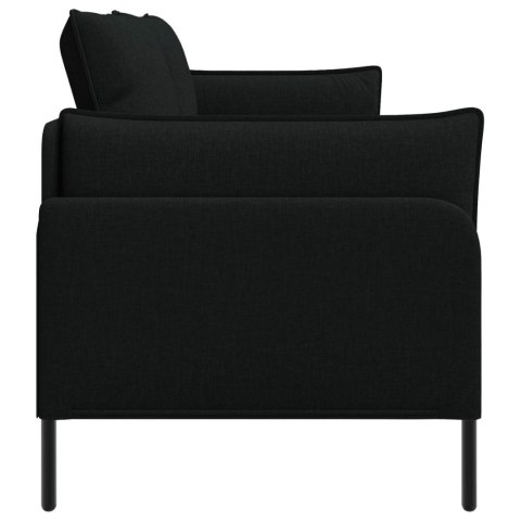 SOFA 3-OSOBOWA CZARNY 222 X 81 X 89 CM TKANINA