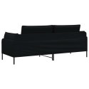 SOFA 3-OSOBOWA CZARNY 222 X 81 X 89 CM TKANINA