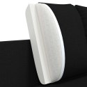 SOFA 3-OSOBOWA CZARNY 222 X 81 X 89 CM TKANINA