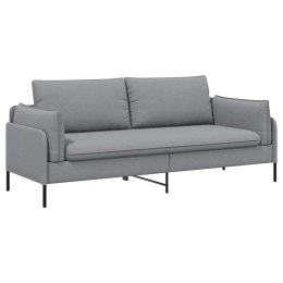 SOFA 3-OSOBOWA JASNOSZARY 222 X 81 X 89 CM TKANINA