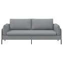 SOFA 3-OSOBOWA JASNOSZARY 222 X 81 X 89 CM TKANINA