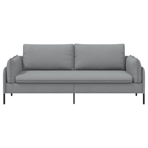 SOFA 3-OSOBOWA JASNOSZARY 222 X 81 X 89 CM TKANINA