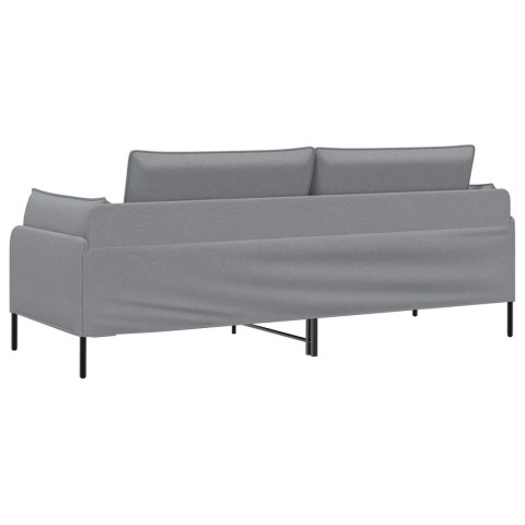 SOFA 3-OSOBOWA JASNOSZARY 222 X 81 X 89 CM TKANINA