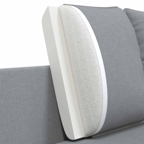 SOFA 3-OSOBOWA JASNOSZARY 222 X 81 X 89 CM TKANINA